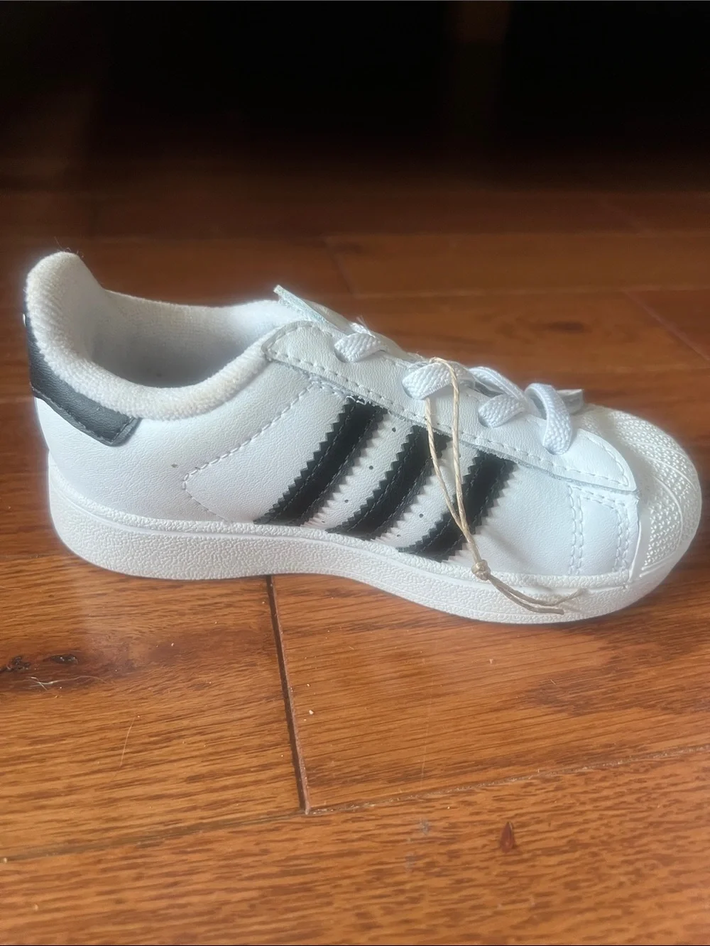 adidas Kids White and Black Superstar Sneakers